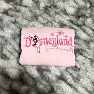 Pink Embroidered Disneyland Minnie Mouse sweatshirt (matching Mickey)
